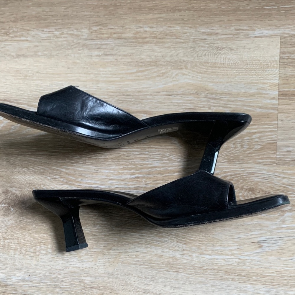 Via Spiga Black Leather Mules - Picture 2 of 4